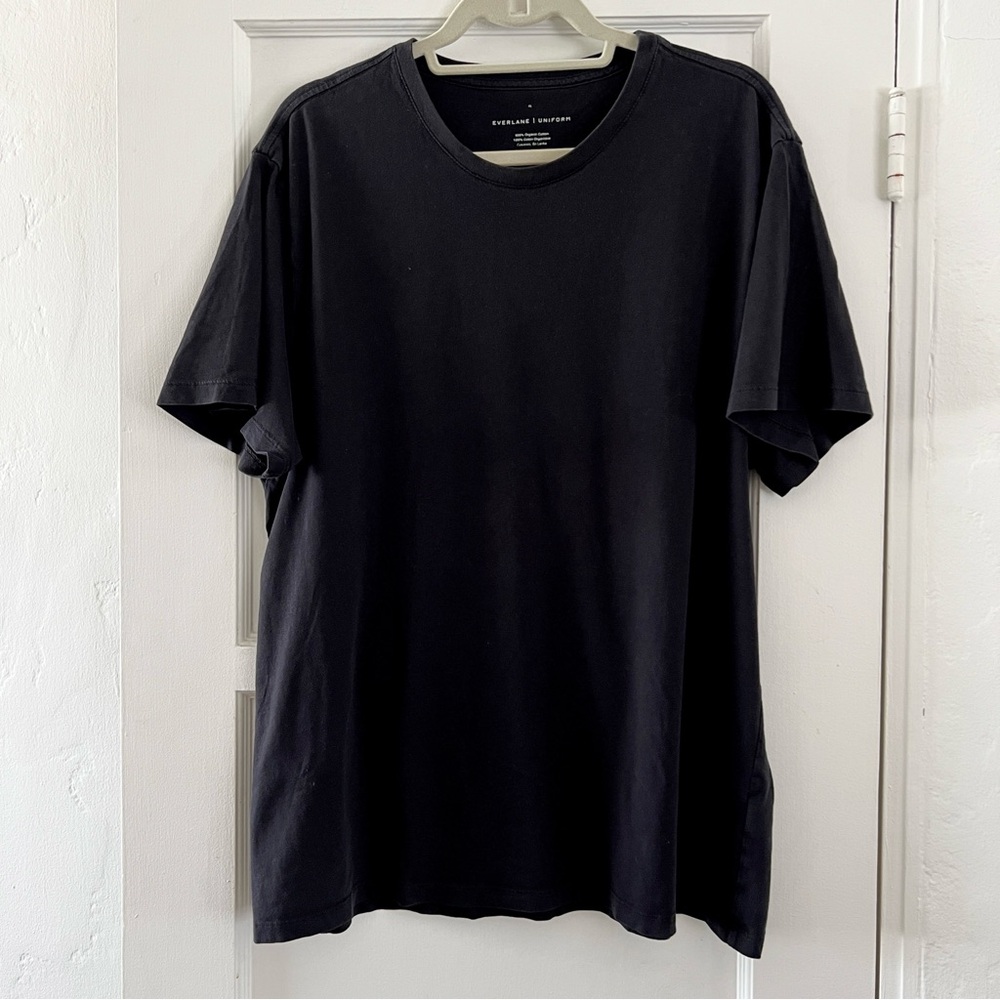 Everlane Men’s Black Organic Cotton short sleeve Tee T-shirt XL